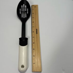 VTG Ecko  Black and White Slotted Spoon